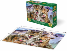 PRIME 3D PUZZLE - Selfie s vlkem 63 dílků