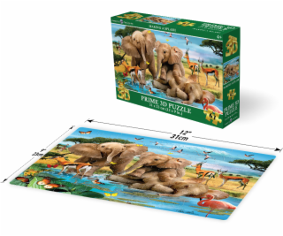 PRIME 3D PUZZLE - Slůňata 63 dílků