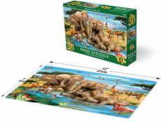 PRIME 3D PUZZLE - Slůňata 63 dílků