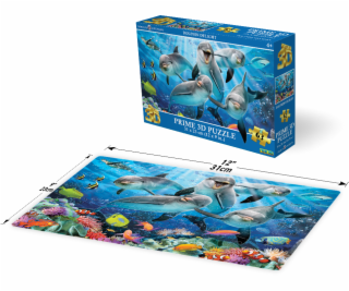 PRIME 3D PUZZLE - Delfíni 63 dílků