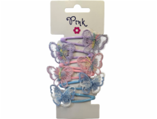 Sponky do vlasů s motýlkem 6ks