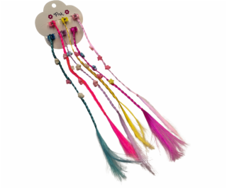 Spona do vlasů 6ks barevné s duhovým příčeskem