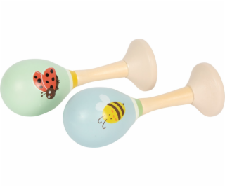 small foot Dřevěné rumbakoule Včelka a Beruška sada 2 ks