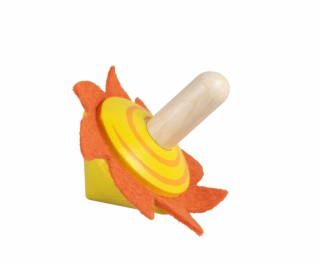 Detoa Dřevěná káča s plstí Sluníčko