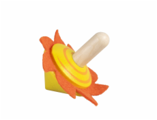 Detoa Dřevěná káča s plstí Sluníčko