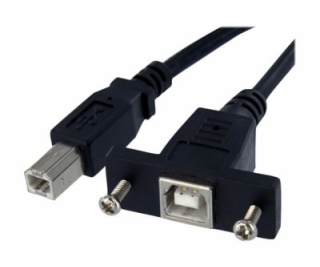 3 ft Panel Mount USB Cable B to B - F/M