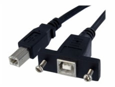 3 ft Panel Mount USB Cable B to B - F/M