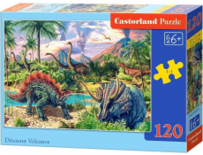 Castorland Puzzle Dinosaurs s prvky sopky 120 (30615676)