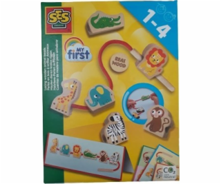 Kreativní sada SES Kreativní šněrovací korálky se zvířaty...