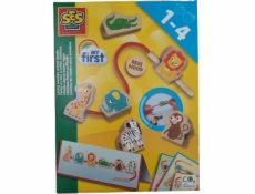 Kreativní sada SES Kreativní šněrovací korálky se zvířaty 14487