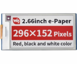 Waveshare E-paper E-Ink displej - 2,66   296x152px - SPI ...