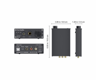 Fosi Audio Q5 D/A převodník a sluchátkový zesilovač