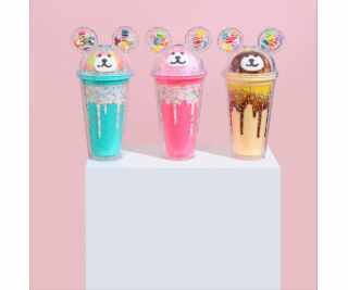 Kelímek s víčkem a brčkem Medvídek 480ml - více variant