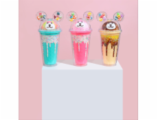 Kelímek s víčkem a brčkem Medvídek 480ml - více variant