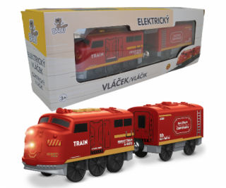 BABU vláčky - Elektrický vláček červený - set 2 ks