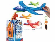 Letadlo vystřelovací s LED efekty 34 cm - více druhů