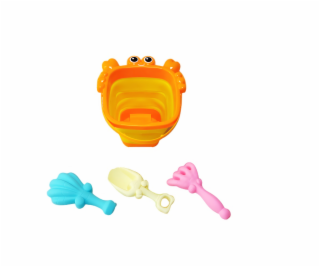 Sada na písek - Skladaci kyblik Krab s příslušenstvím 4 ks