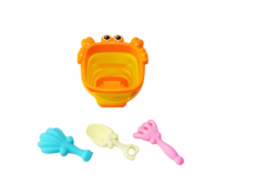Sada na písek - Skladaci kyblik Krab s příslušenstvím 4 ks