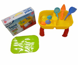 Dětský stoleček na písek a vodu s příslušenstvím 8 ks