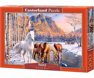 Castor 500dílné puzzle Koně Zimní krajina