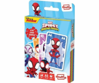 Cartamundi Karetní hra Shuffle Fun 4 v 1 s Marvel Spidey ...