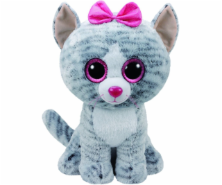 Meteor Plyšová hračka TY Beanie Boos Kiki - šedá kočka, 4...