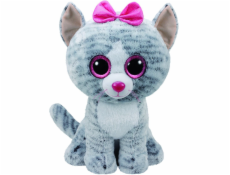 Meteor Plyšová hračka TY Beanie Boos Kiki - šedá kočka, 42 cm