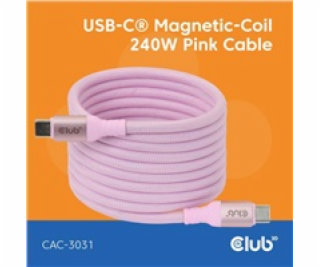 Club3D Kabel magnetický USB-C, 240W PD3.1, 480 Mbps, 2m, ...