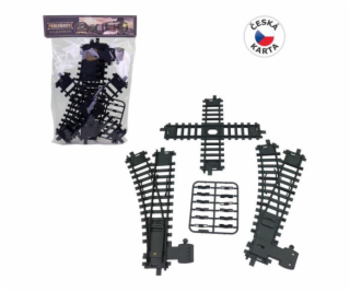 Hračka MaDe Koleje sada, 22 cm, 1 x křížení, 2 x vyhýbka,...