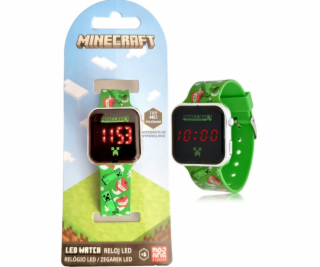 LED hodinky s kalendářem Minecraft