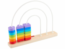 Duhové dřevěné posuvné korálky