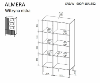 Cama ALMERA 5903815010750 skřínka do obývacího pokoje Úlo...