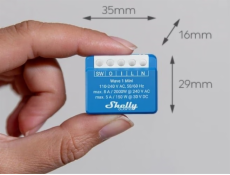 Shelly Qubino Wave 1 Mini LR Chytrý spínač Z-Wave Modrá