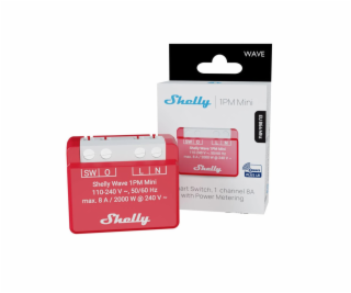 Shelly Wave 1PM Mini LR Inteligentní relé Z-Wave