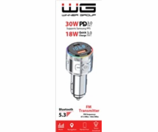 WG - Nabíječka do auta, Transmitter FM, USB-A QC 3.0 18W ...