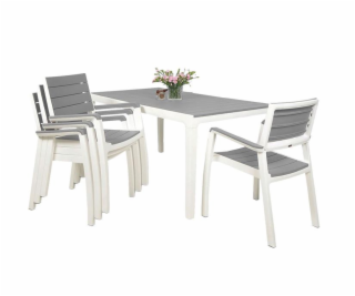 Zahradní nábytek Keter Harmony set stůl + 4 židle bílý /s...