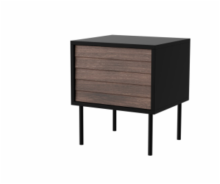 Noční stolek 2 ks CORTINA 45x40x51 černý/ořech