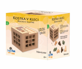Hlavolam - Kostka v kleci dřevěný hlavolam