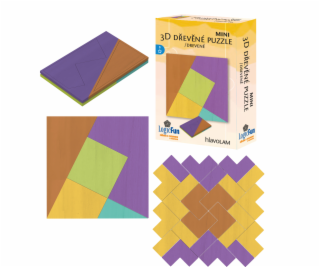 Hlavolam - Mini 3D dřevěné puzzle více druhů