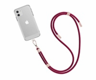 WG - Crossbody lace strap/transparent/burgundy