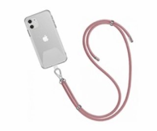 WG - Crossbody lace strap / transparent / soft pink