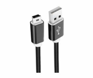 WG - Datový kabel USB Mini-B (5 pins)-USB-A / 1m / nylon ...