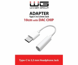 WG - Adaptér Type-C + 3,5mm jack / DAC chip / white