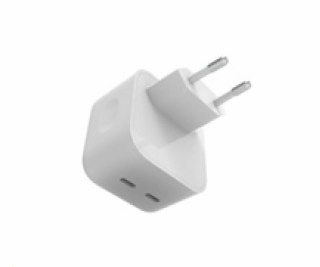 WG - Síťová nabíječka GaN 2x USB-C 35W, bílá