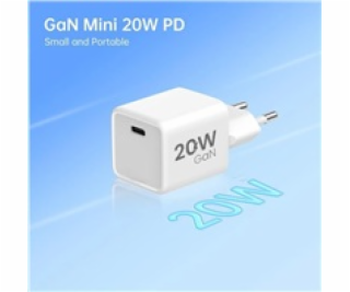 WG - Síťová nabíječka 1x USB-C PD 20W, 5V-9V-12V, kabel T...