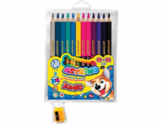 Astra Fair Astrino Pencil Pencils Round Jumbo 12 = 24 barev dřeva + Astra Fair Feb