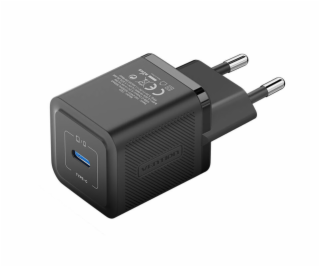 Wall charger, Vention, FEPB0-EU, USB-C, 20W, GaN (black)