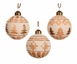 Vánoční hračka na stromeček, 8 cm, sklo