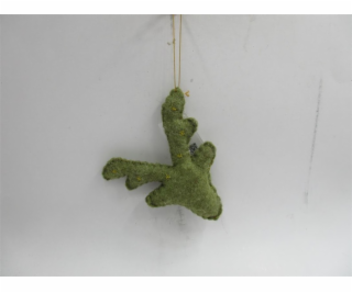Vánoční hračka na stromeček Vánoční jelen na dotek, 16 cm