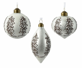 Vánoční hračka na stromeček, 8 cm, sklo